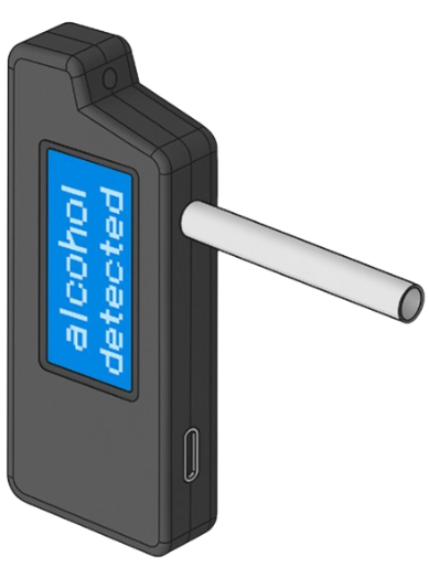 Portable breathalyzer enclosure render