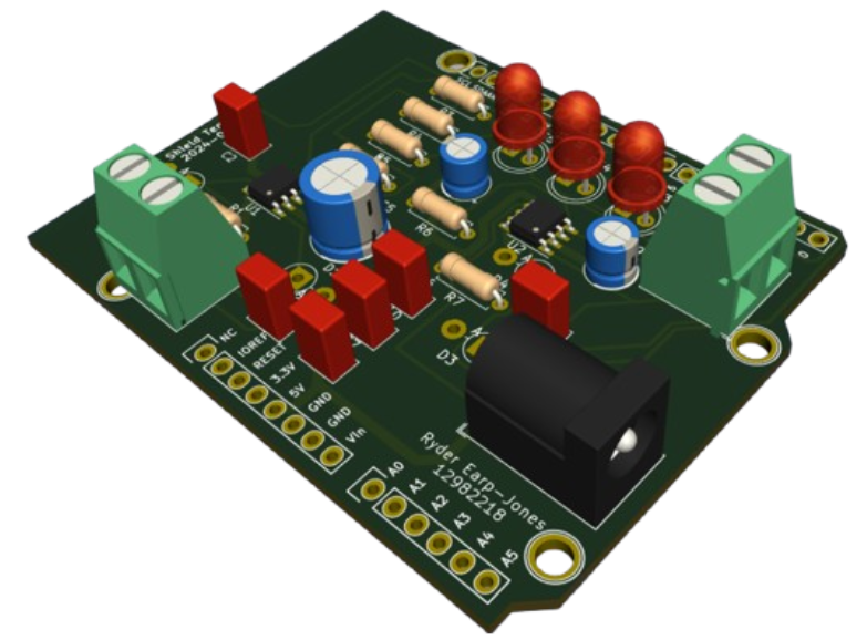 Robotic area surveyor PCB render