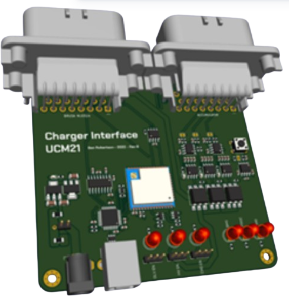 UCM battery charge display PCB render